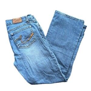 Izod Women's Straight Leg Stretch Denim Jeans size 12